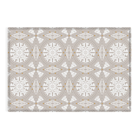 Iveta Abolina Floral Dove Grey Outdoor Rug