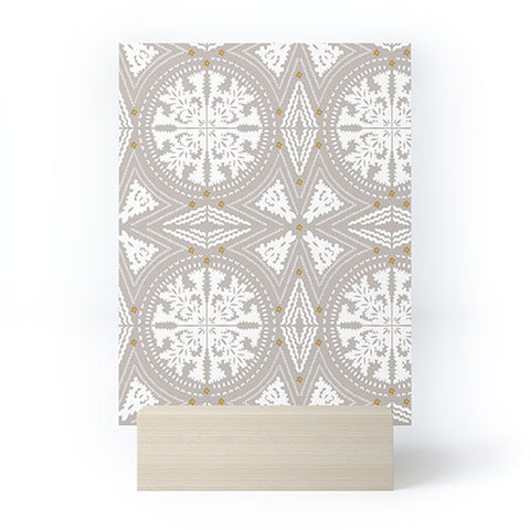 Iveta Abolina Floral Dove Grey Mini Art Print