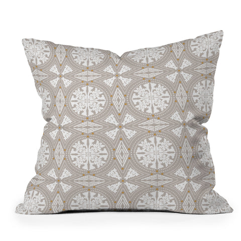 Iveta Abolina Floral Dove Grey Throw Pillow