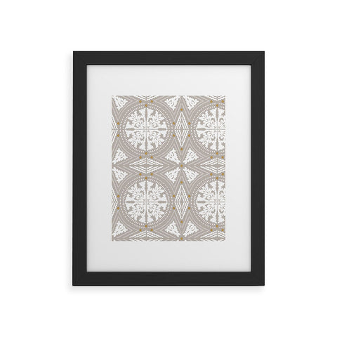 Iveta Abolina Floral Dove Grey Framed Art Print