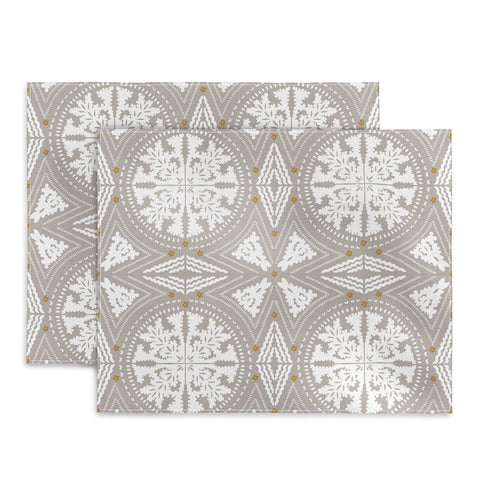 Iveta Abolina Floral Dove Grey Placemat
