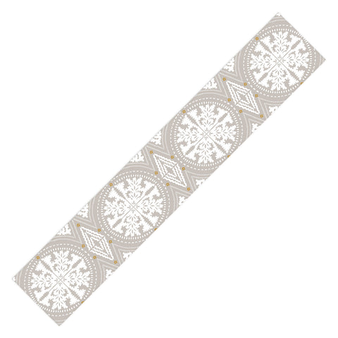 Iveta Abolina Floral Dove Grey Table Runner