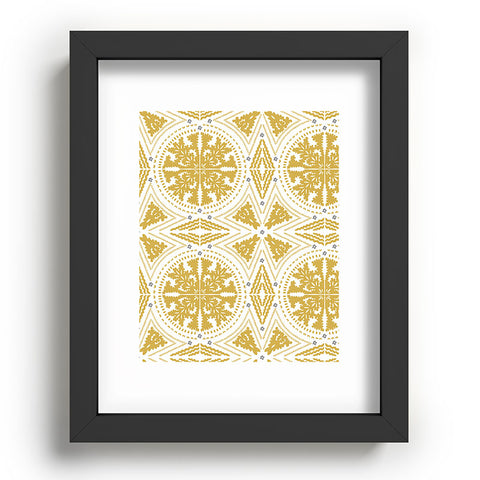 Iveta Abolina Floral Geometric Dijon Recessed Framing Rectangle