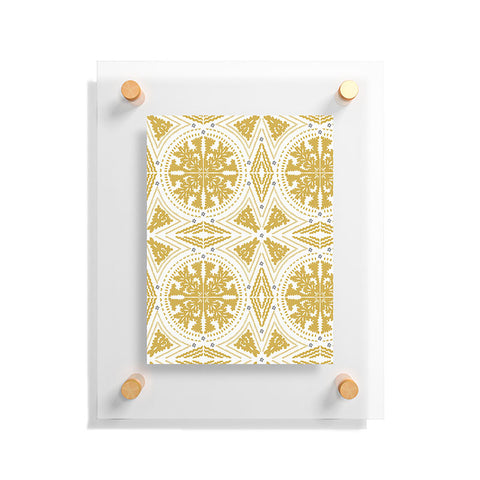 Iveta Abolina Floral Geometric Dijon Floating Acrylic Print