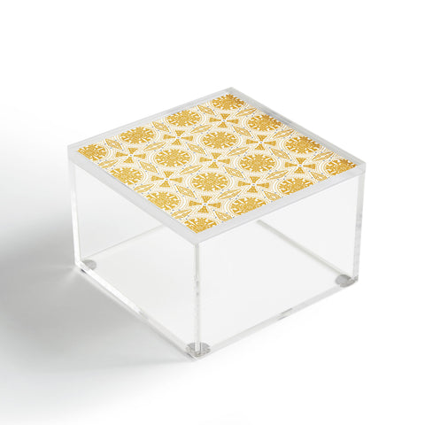 Iveta Abolina Floral Geometric Dijon Acrylic Box