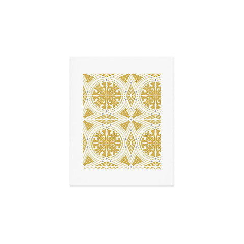 Iveta Abolina Floral Geometric Dijon Art Print
