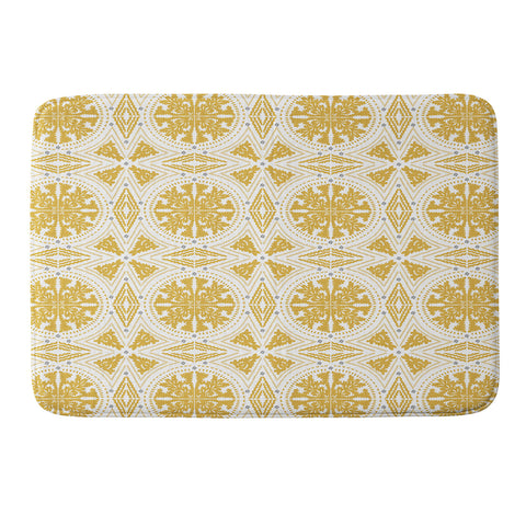 Iveta Abolina Floral Geometric Dijon Memory Foam Bath Mat