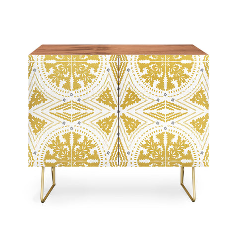 Iveta Abolina Floral Geometric Dijon Credenza
