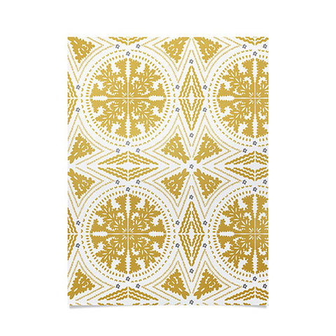 Iveta Abolina Floral Geometric Dijon Poster
