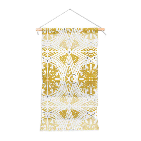 Iveta Abolina Floral Geometric Dijon Wall Hanging Portrait