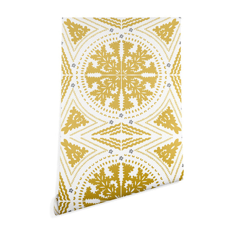 Iveta Abolina Floral Geometric Dijon Wallpaper