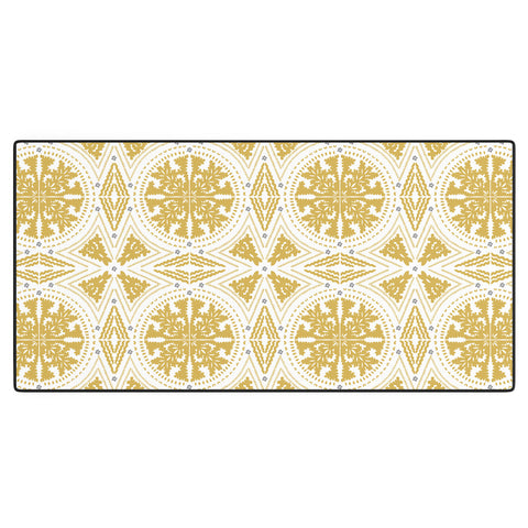 Iveta Abolina Floral Geometric Dijon Desk Mat