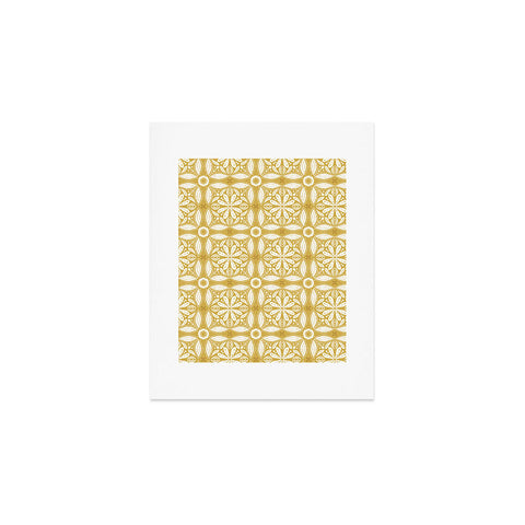 Iveta Abolina Floral Tile Dijon Art Print