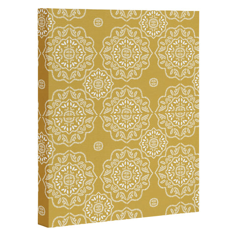 Iveta Abolina Floral Tile Dijon Light Art Canvas