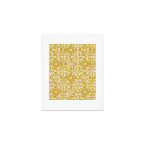 Iveta Abolina Floral Tile Dijon Light Art Print