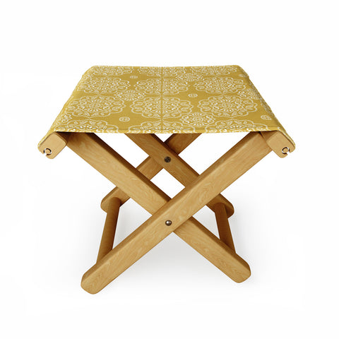 Iveta Abolina Floral Tile Dijon Light Folding Stool