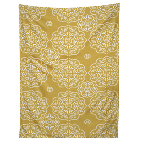 Iveta Abolina Floral Tile Dijon Light Tapestry