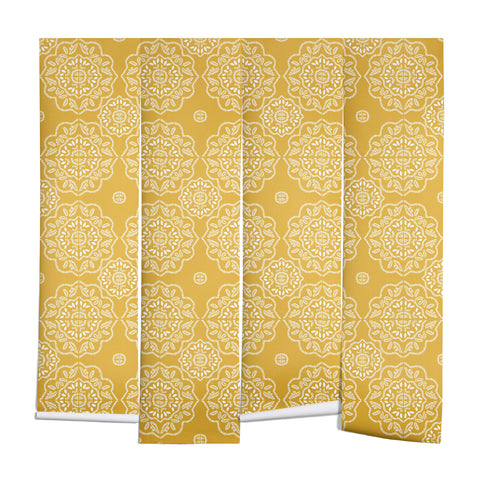 Iveta Abolina Floral Tile Dijon Light Wall Mural