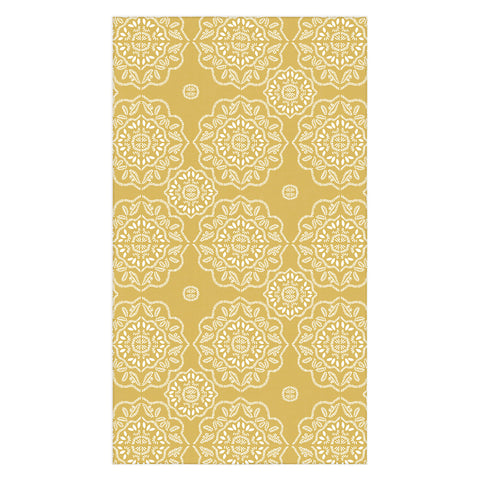 Iveta Abolina Floral Tile Dijon Light Tablecloth