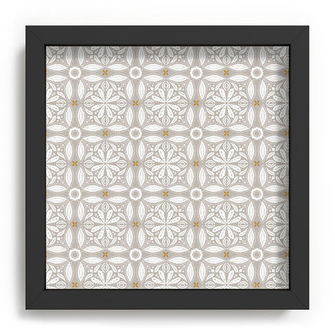 Iveta Abolina Floral Tile Grey Recessed Framing Square