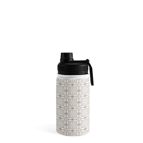 Iveta Abolina Floral Tile Grey Water Bottle