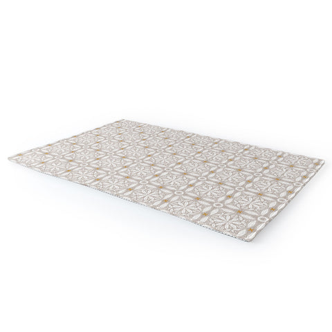 Iveta Abolina Floral Tile Grey Area Rug