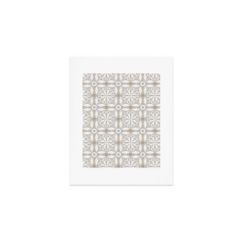 Iveta Abolina Floral Tile Grey Art Print