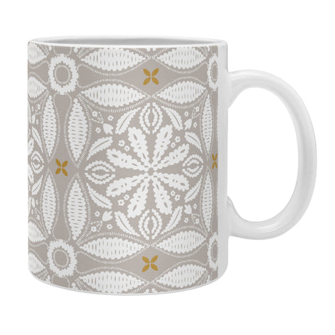 Iveta Abolina Floral Tile Grey Coffee Mug