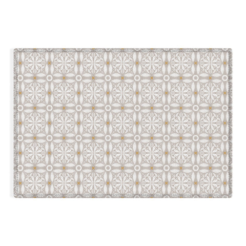 Iveta Abolina Floral Tile Grey Outdoor Rug