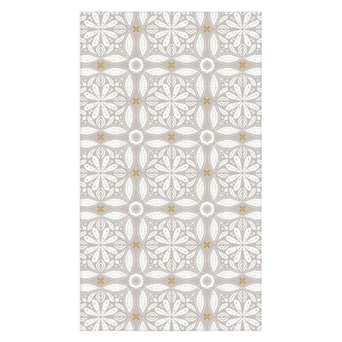 Iveta Abolina Floral Tile Grey Tablecloth