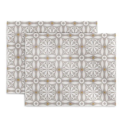 Iveta Abolina Floral Tile Grey Placemat