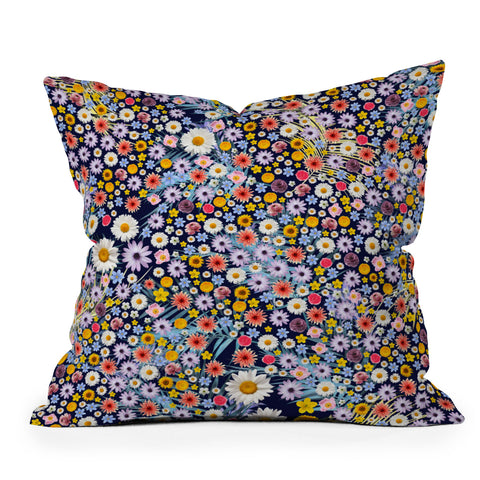 Iveta Abolina Flower Power II Outdoor Throw Pillow