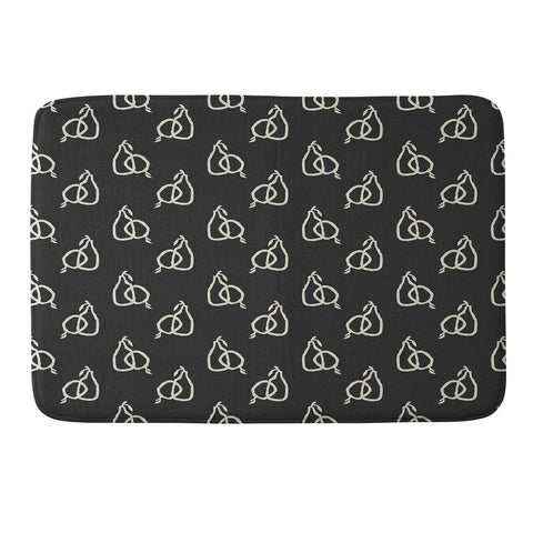 Iveta Abolina Fruit Beige Charcoal Memory Foam Bath Mat