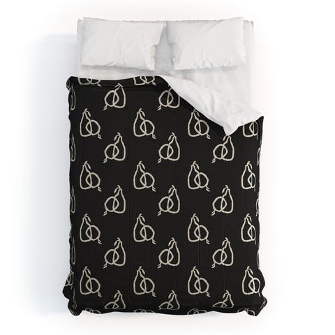 Iveta Abolina Fruit Beige Charcoal Comforter