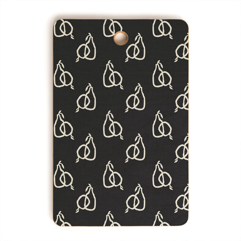 Iveta Abolina Fruit Beige Charcoal Cutting Board Rectangle