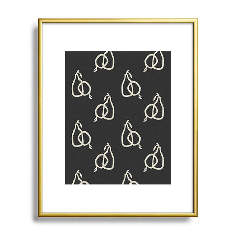 Iveta Abolina Fruit Beige Charcoal Metal Framed Art Print