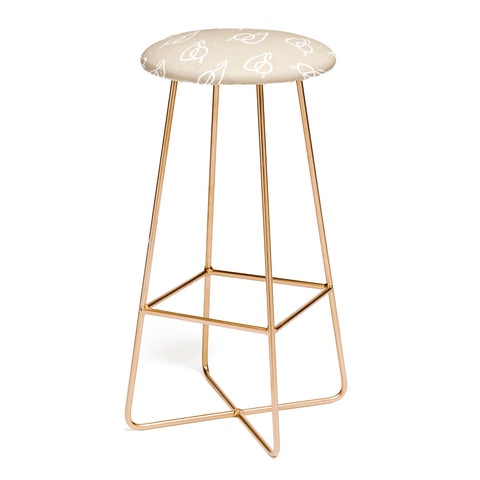 Iveta Abolina Fruit White on Beige Bar Stool
