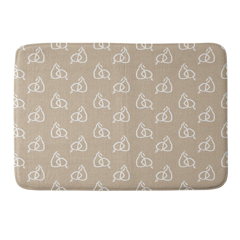 Iveta Abolina Fruit White on Beige Memory Foam Bath Mat