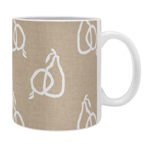 Iveta Abolina Fruit White on Beige Coffee Mug