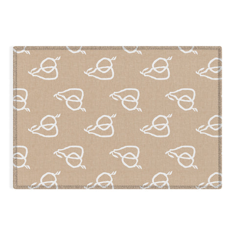 Iveta Abolina Fruit White on Beige Outdoor Rug