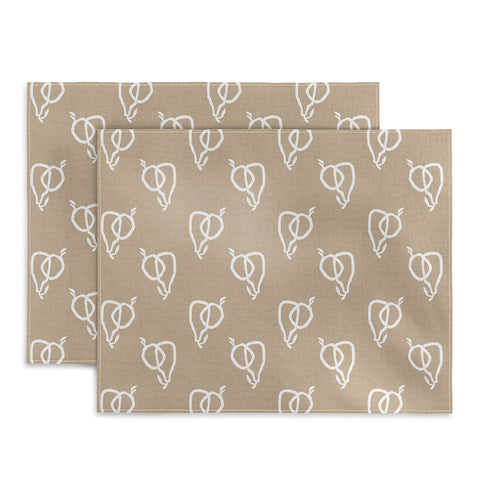 Iveta Abolina Fruit White on Beige Placemat