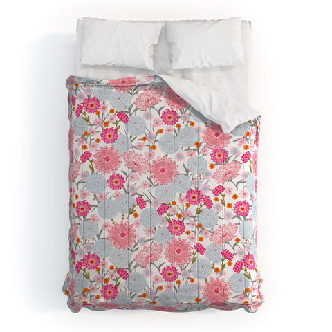 Iveta Abolina Fuchsia Bloom Comforter