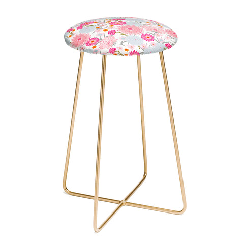 Iveta Abolina Fuchsia Bloom Counter Stool