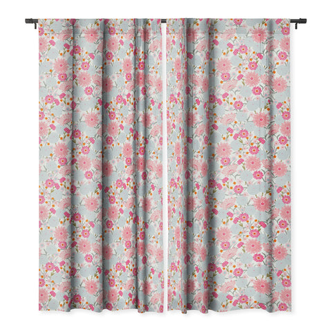 Iveta Abolina Fuchsia Bloom Blackout Window Curtain