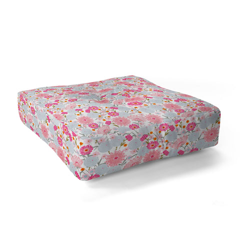Iveta Abolina Fuchsia Bloom Floor Pillow Square