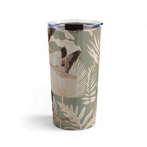 Iveta Abolina Geese and Palm Sage Travel Mug