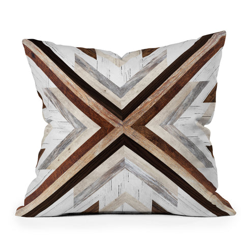 Iveta Abolina Geo Wood 1 Outdoor Throw Pillow