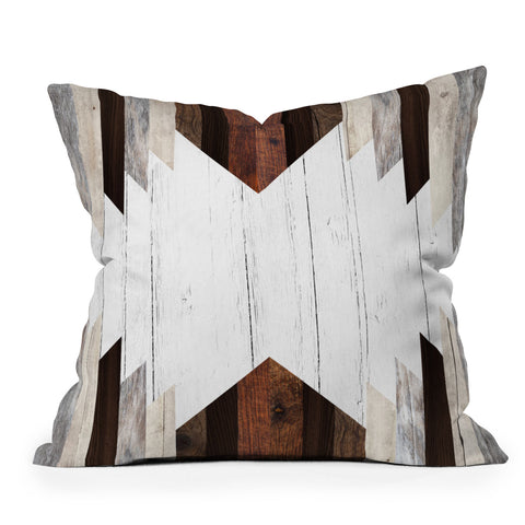 Iveta Abolina Geo Wood 2 Outdoor Throw Pillow