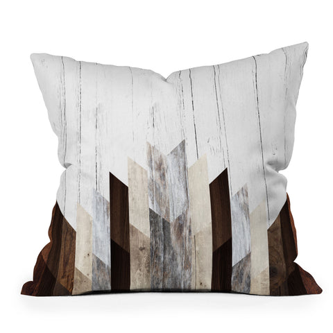 Iveta Abolina Geo Wood 3 Outdoor Throw Pillow