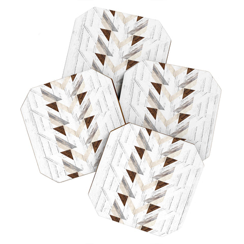 Iveta Abolina Geo Wood 4 Coaster Set